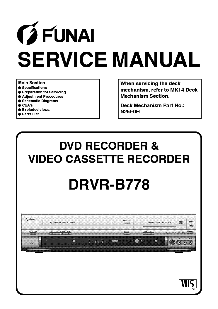 FUNAI DRVR-B778-E9712BD service manual (1st page)
