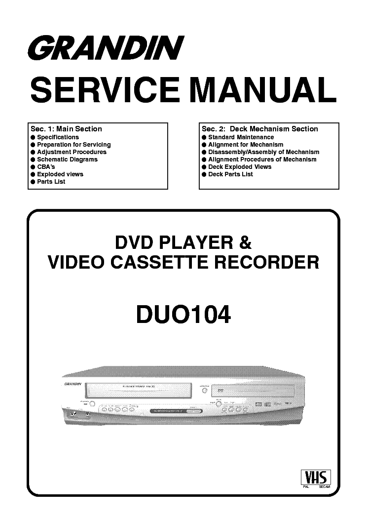 FUNAI DUO104-H97L6FD service manual (1st page)