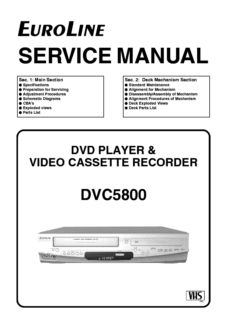 FUNAI DVC5800 service manual