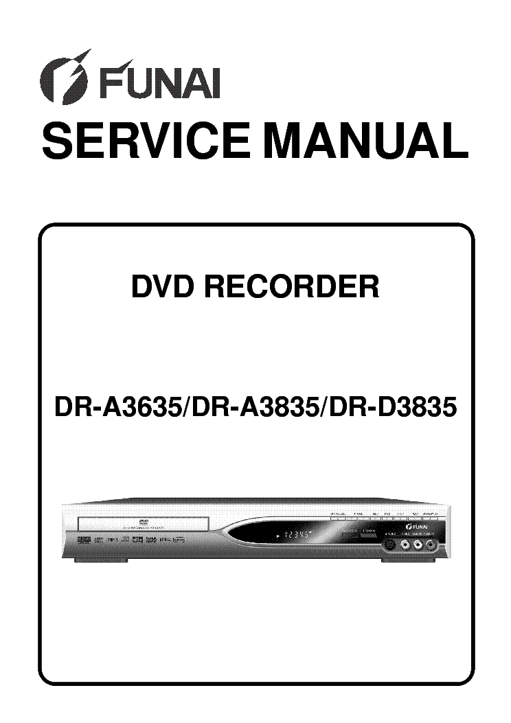 FUNAI DR-A3635,A3835,D3835 service manual