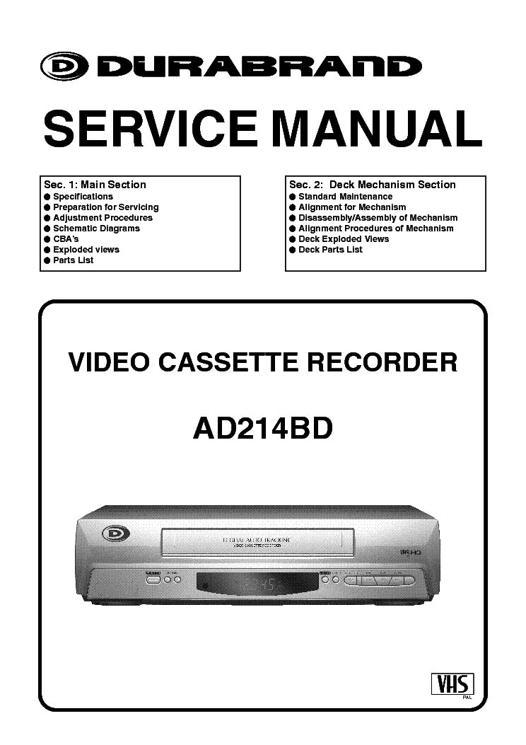 FUNAI DURABAND AD214BD-HG214BD SM service manual (1st page)