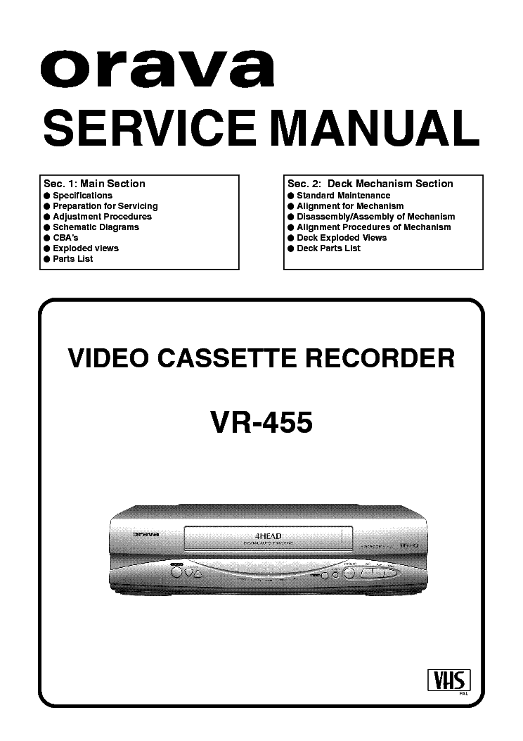 FUNAI ORAVA VR-455-HG320ED SM service manual (1st page)