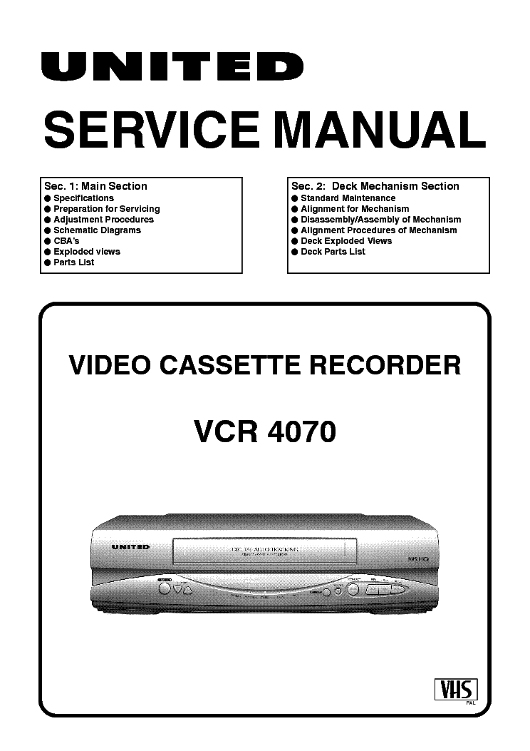 UNITED FUNAI VCR-4070 SM service manual