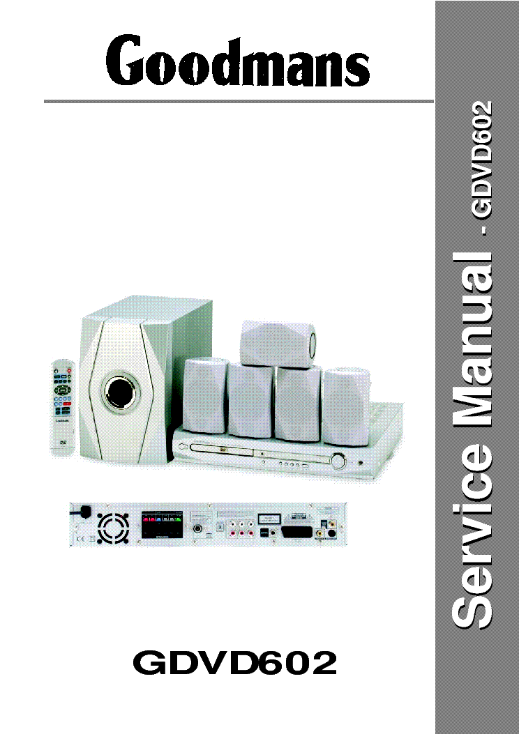 GOODMANS GDVD-602 Service Manual Download, Schematics, Eeprom, Repair ...