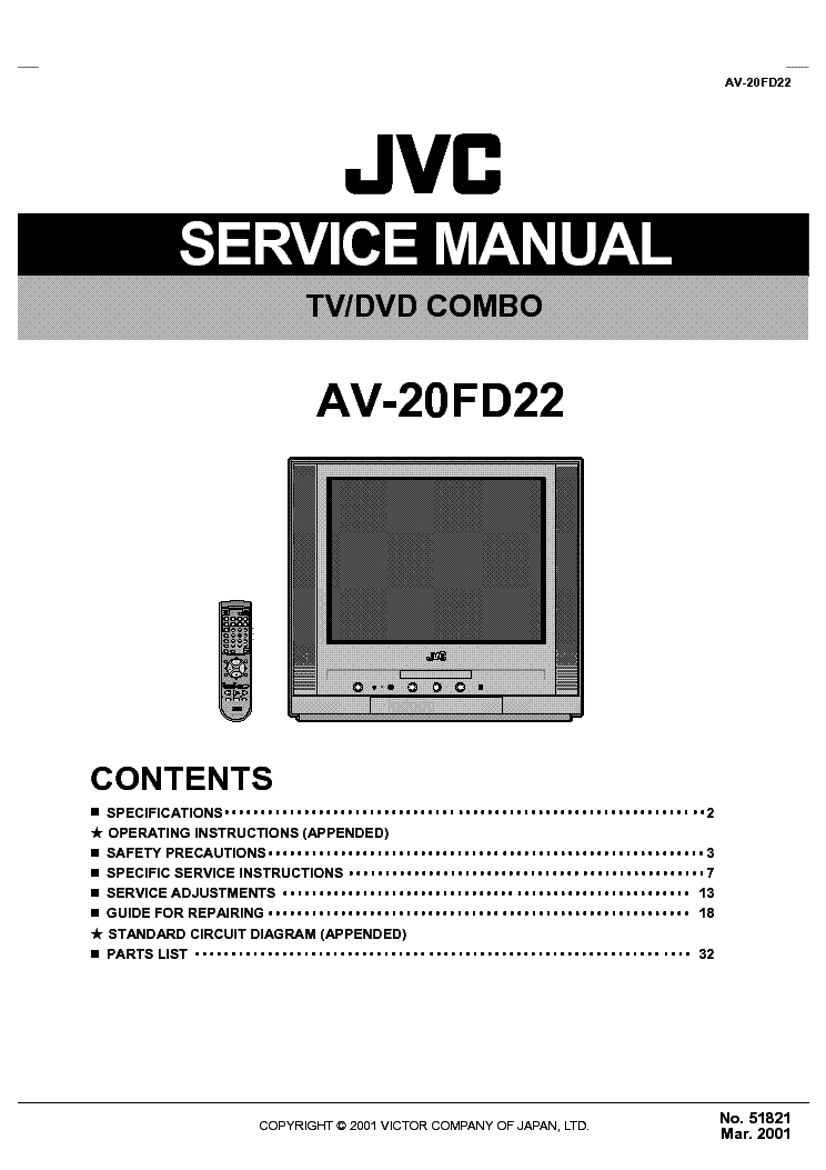 JVC AV-20FD22 SM NO-SCH service manual