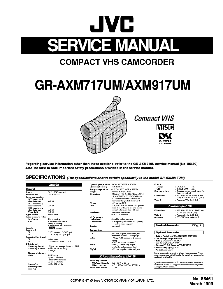 JVC GR-AXM717UM AXM917UM service manual