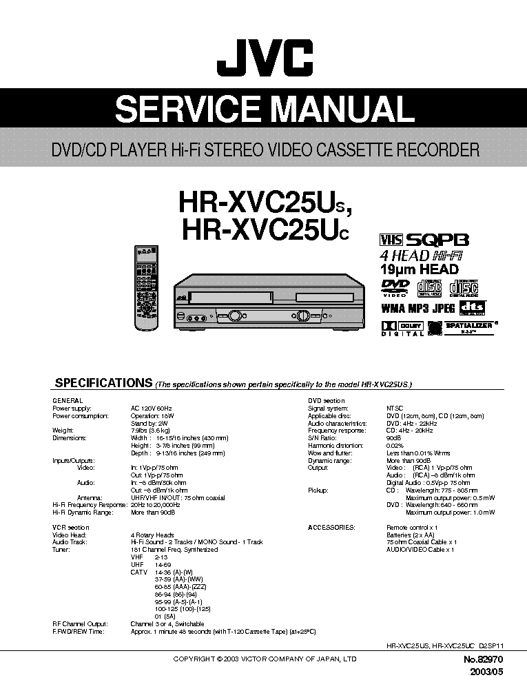 JVC HR-XVC25US SM service manual