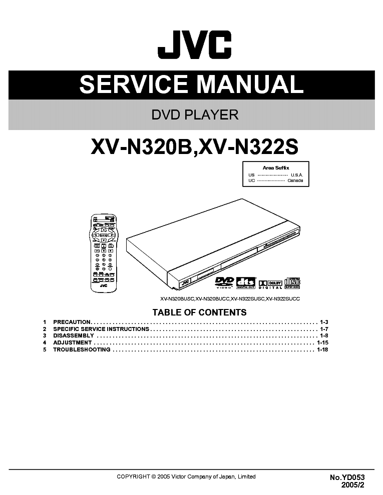 JVC XV-N322SUJ service manual