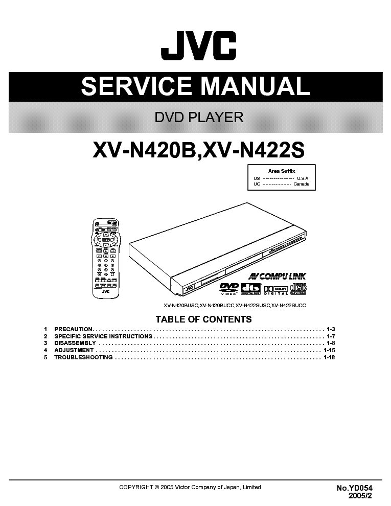 JVC XV-N422S service manual