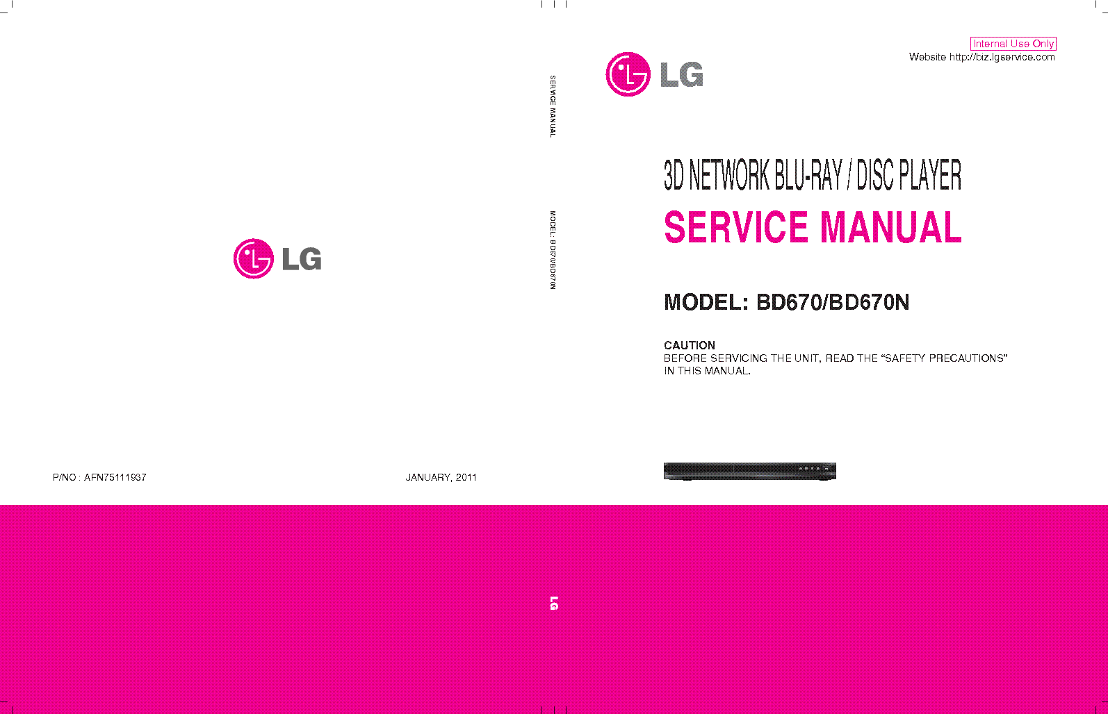 LG BD670 BD670N AFN75111937 service manual (1st page)