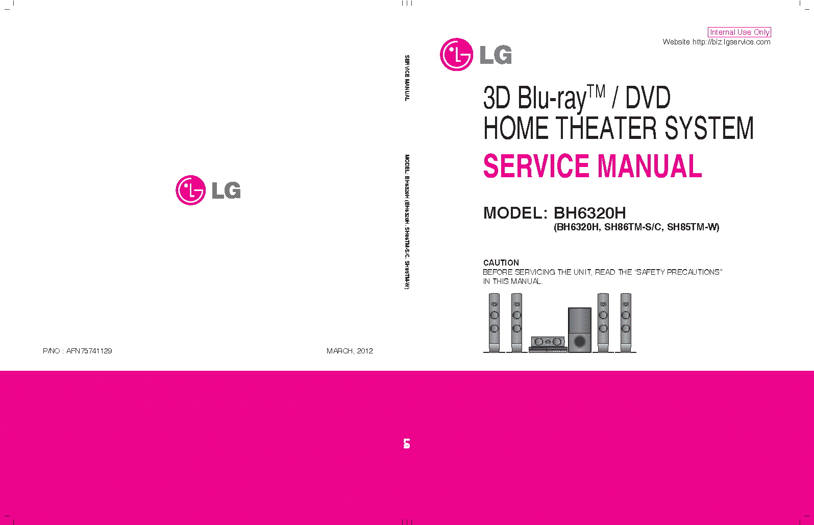 LG BH6320H Service Manual download, schematics, eeprom, repair info for