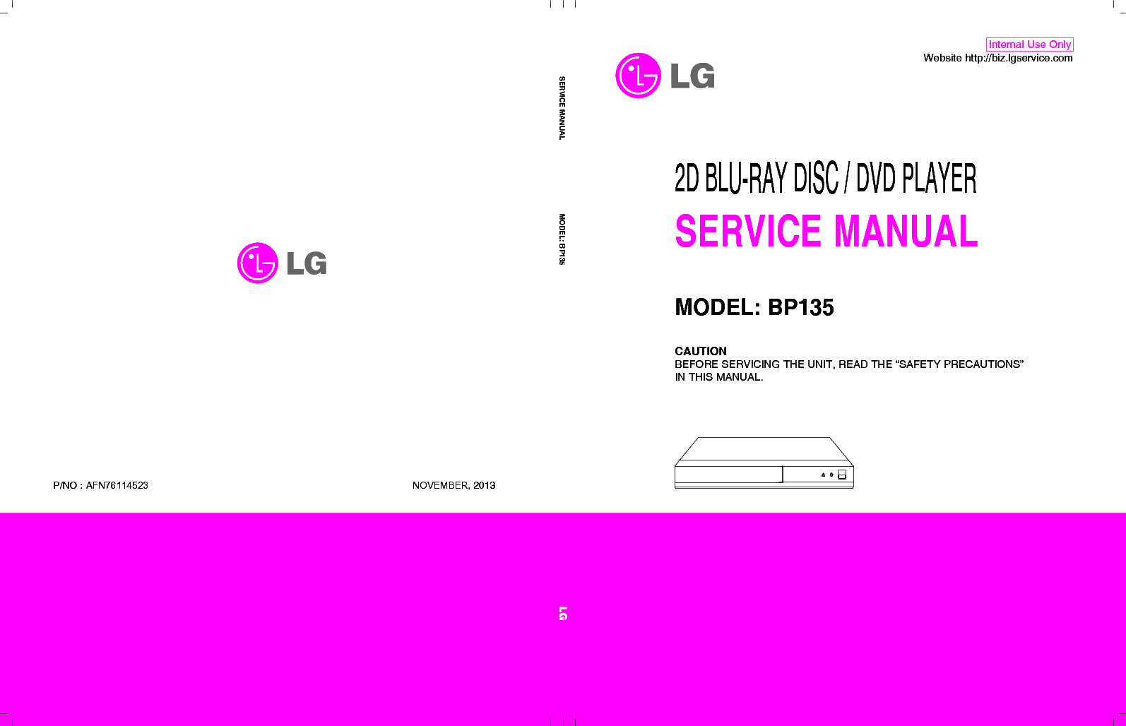 LG BP135 AFN76114523 service manual