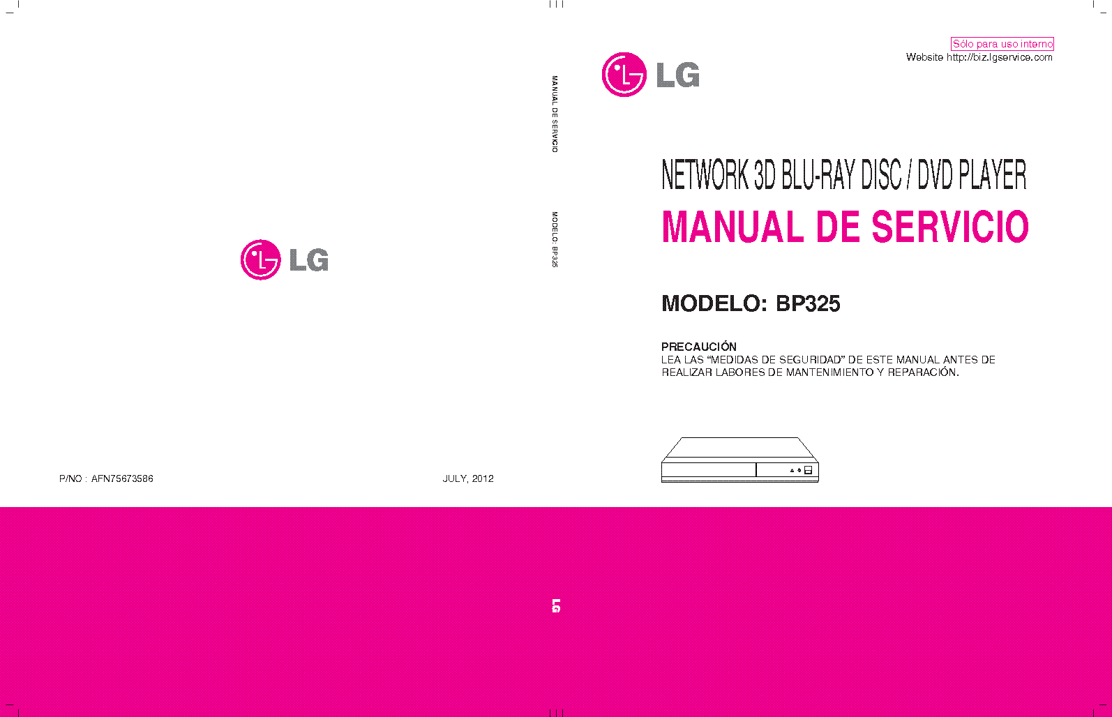 LG BP325 AFN75673586 service manual
