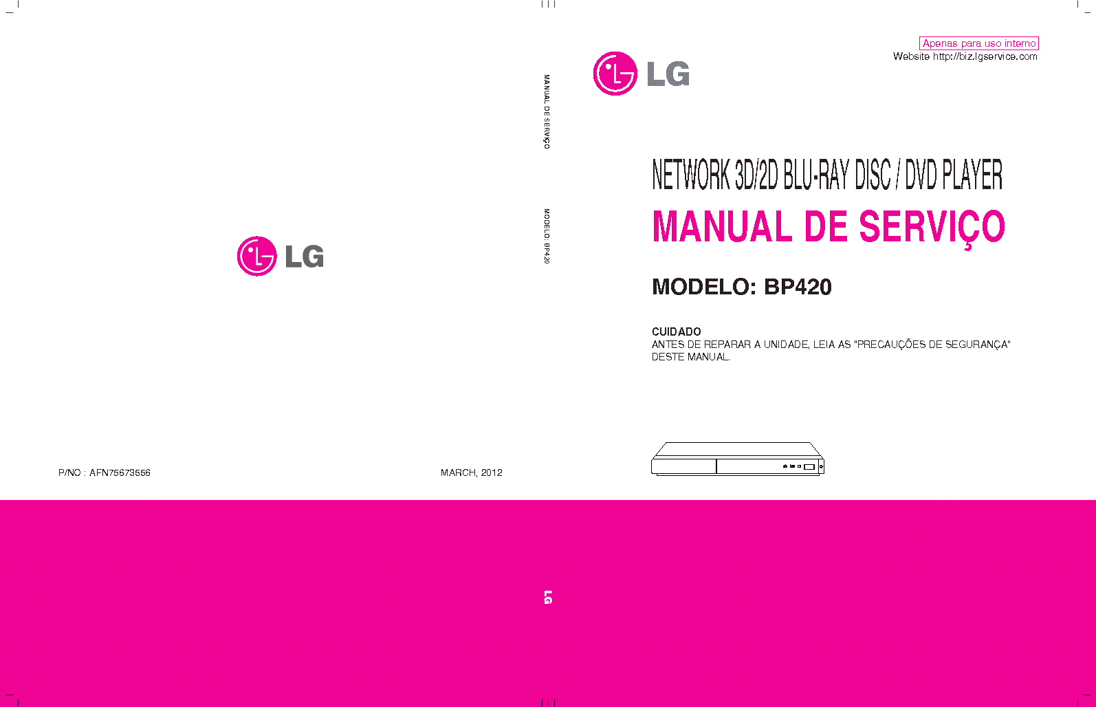 LG BP420 AFN75673556 service manual