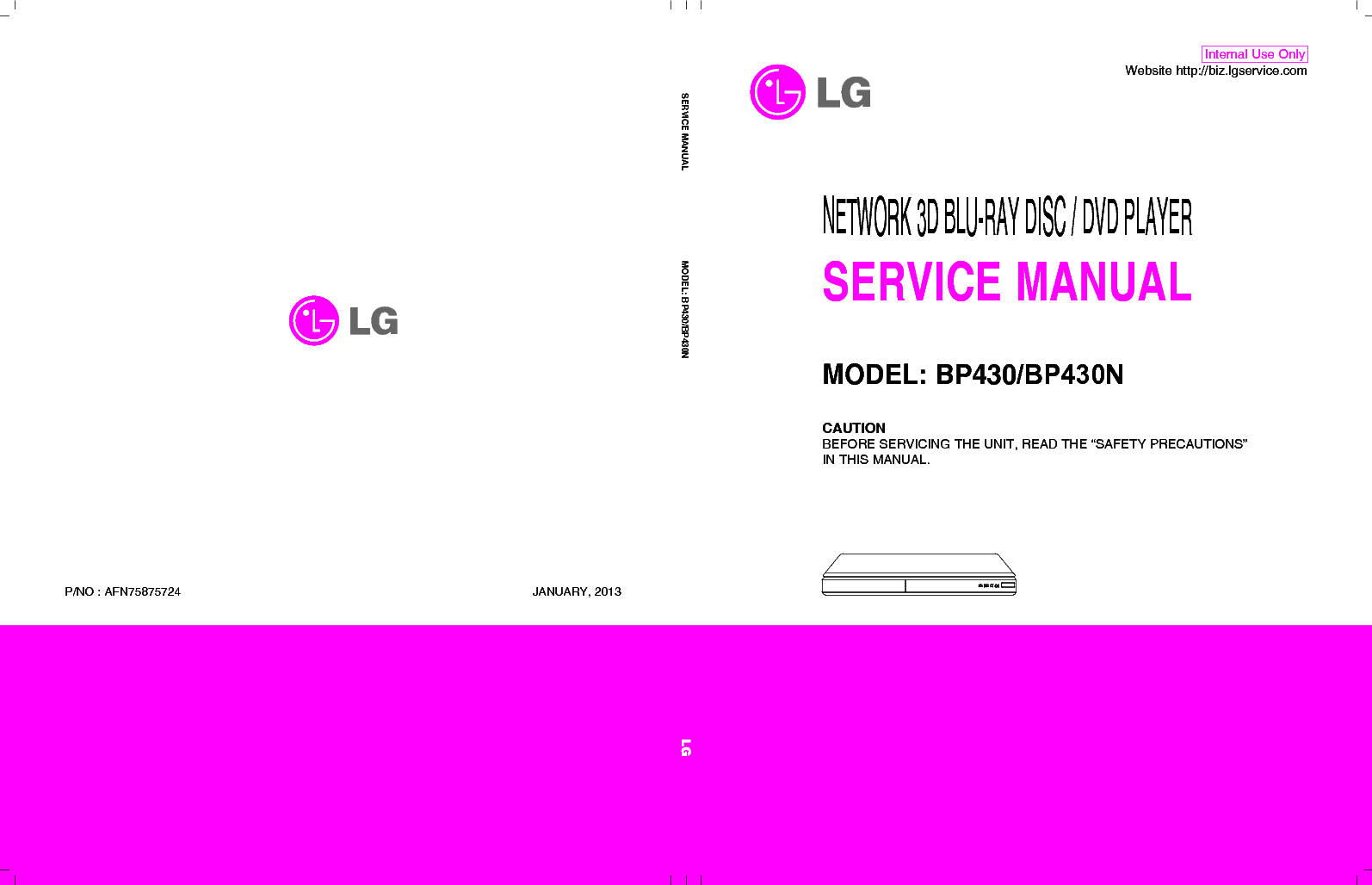 LG BP430 BP430N AFN75875724 service manual