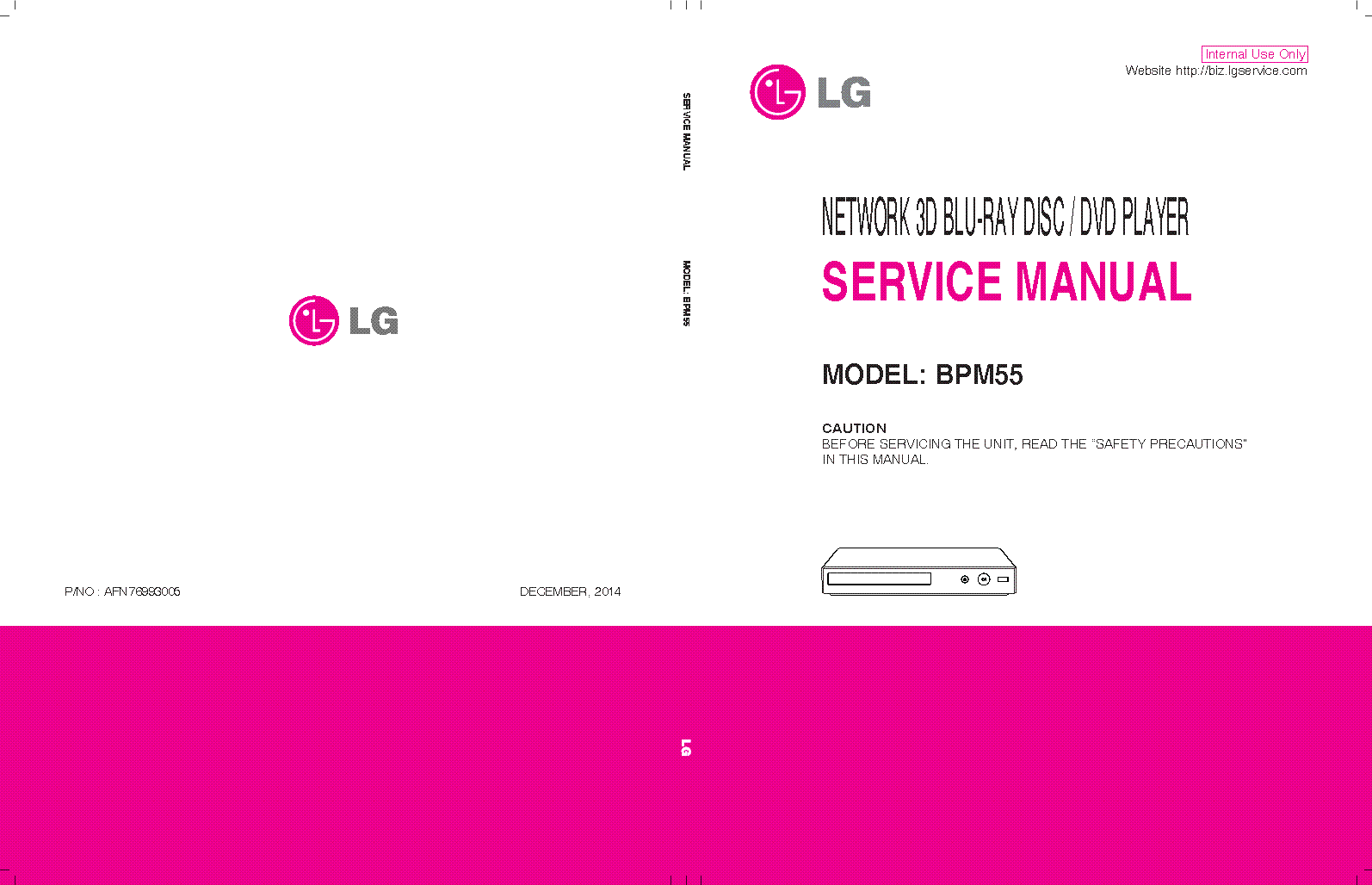 LG BPM55 AFN76993005 NETWORK BLU-RAY DISC service manual