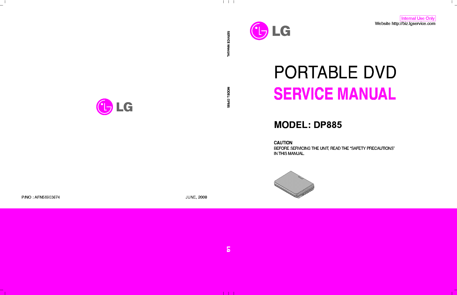 LG DP885 service manual