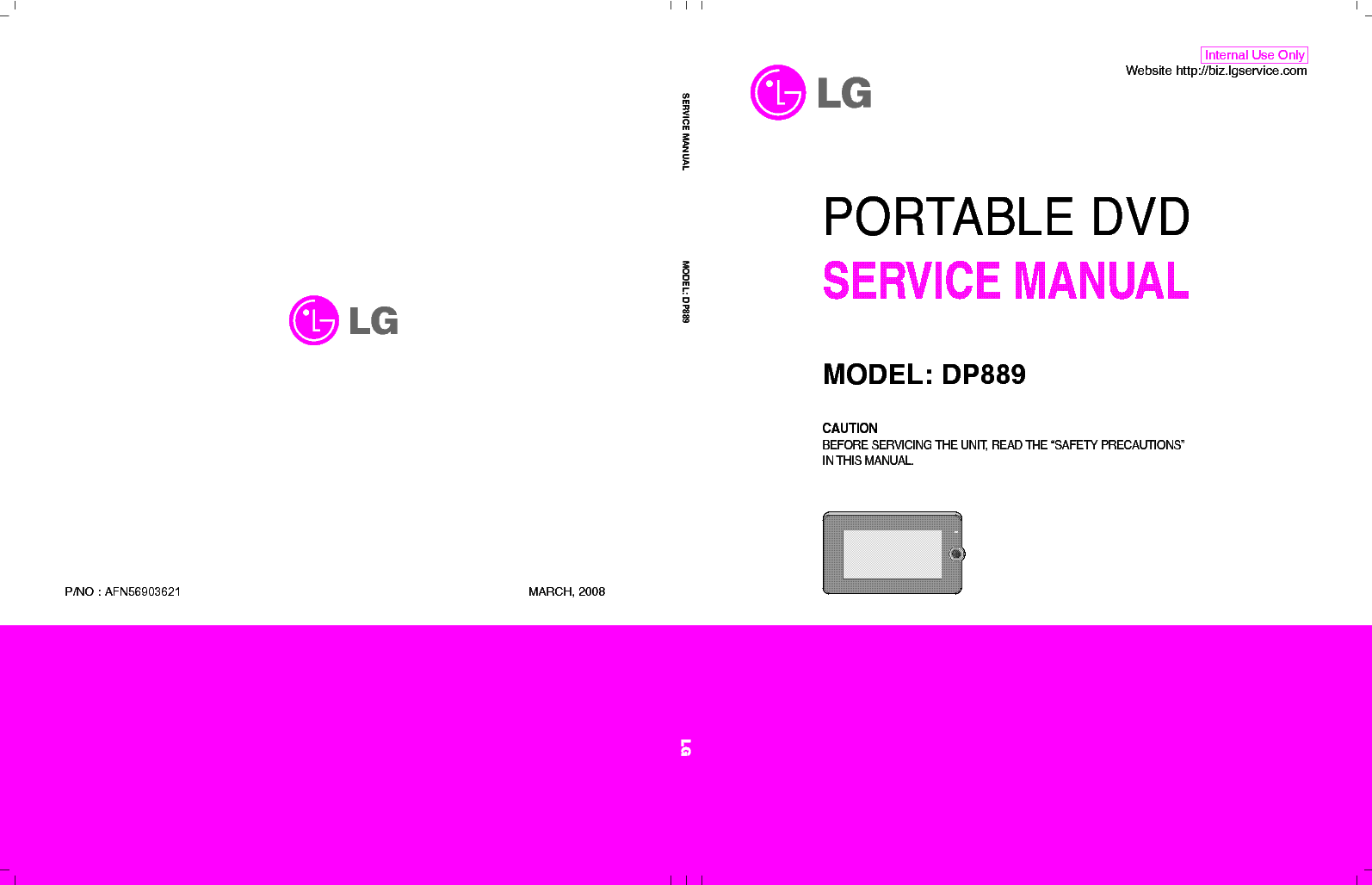 LG DP889 service manual