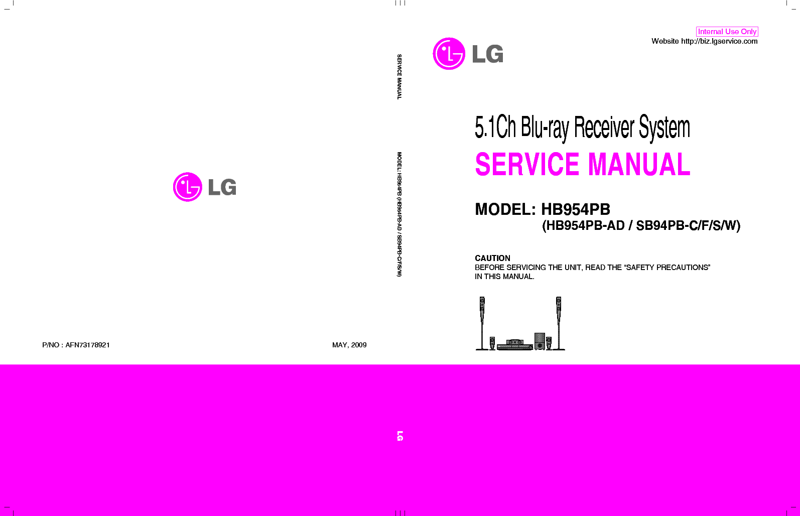LG HB954PB-AD AFN73178921 service manual