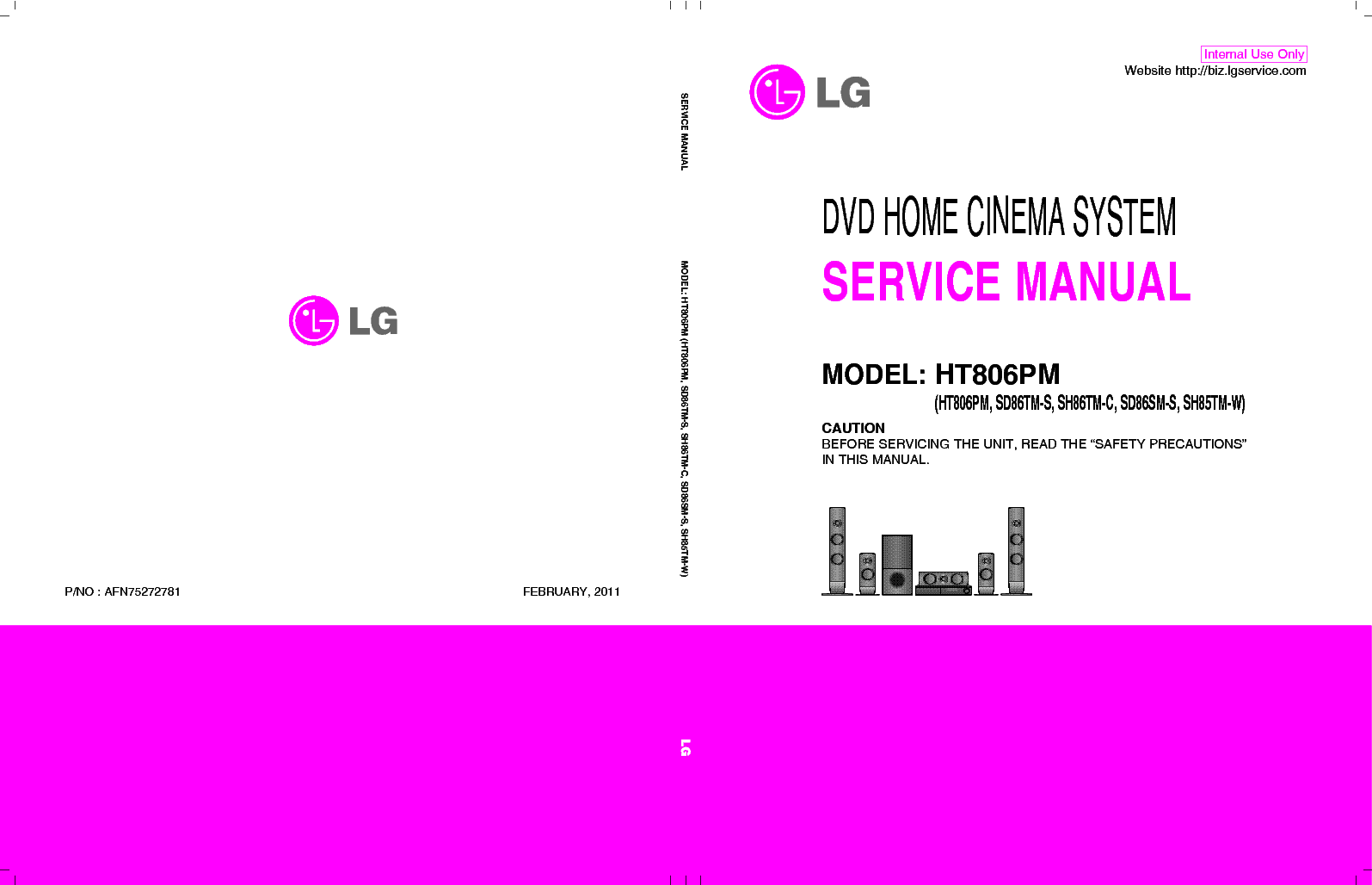LG HT806PM-F2 AFN75272781 service manual