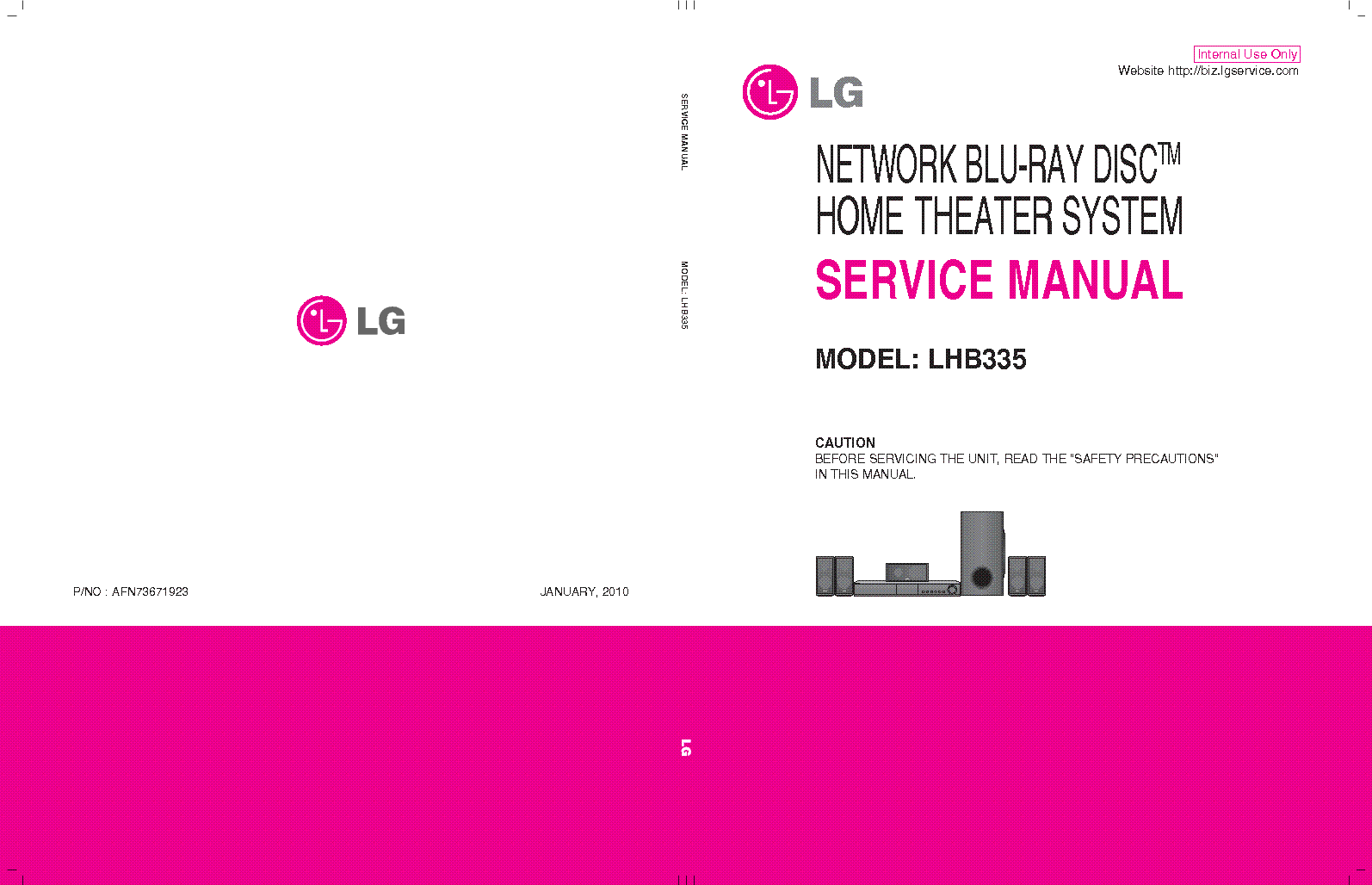 LG LHB335 AFN73671923 service manual