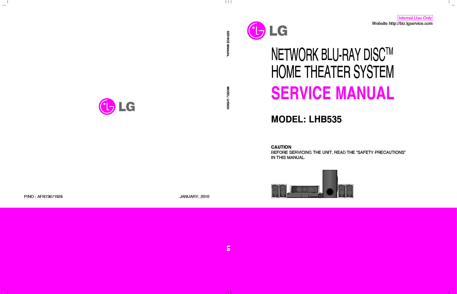LG LHB535 AFN73671926 service manual