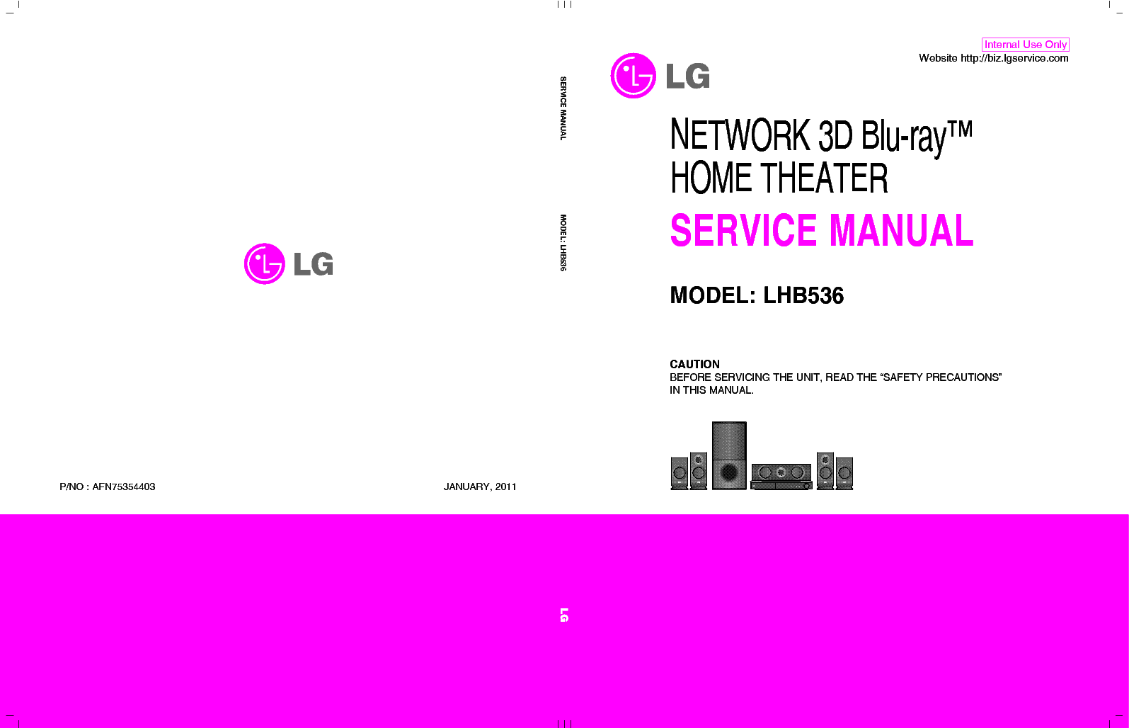 LG LHB536 AFN75354403 service manual