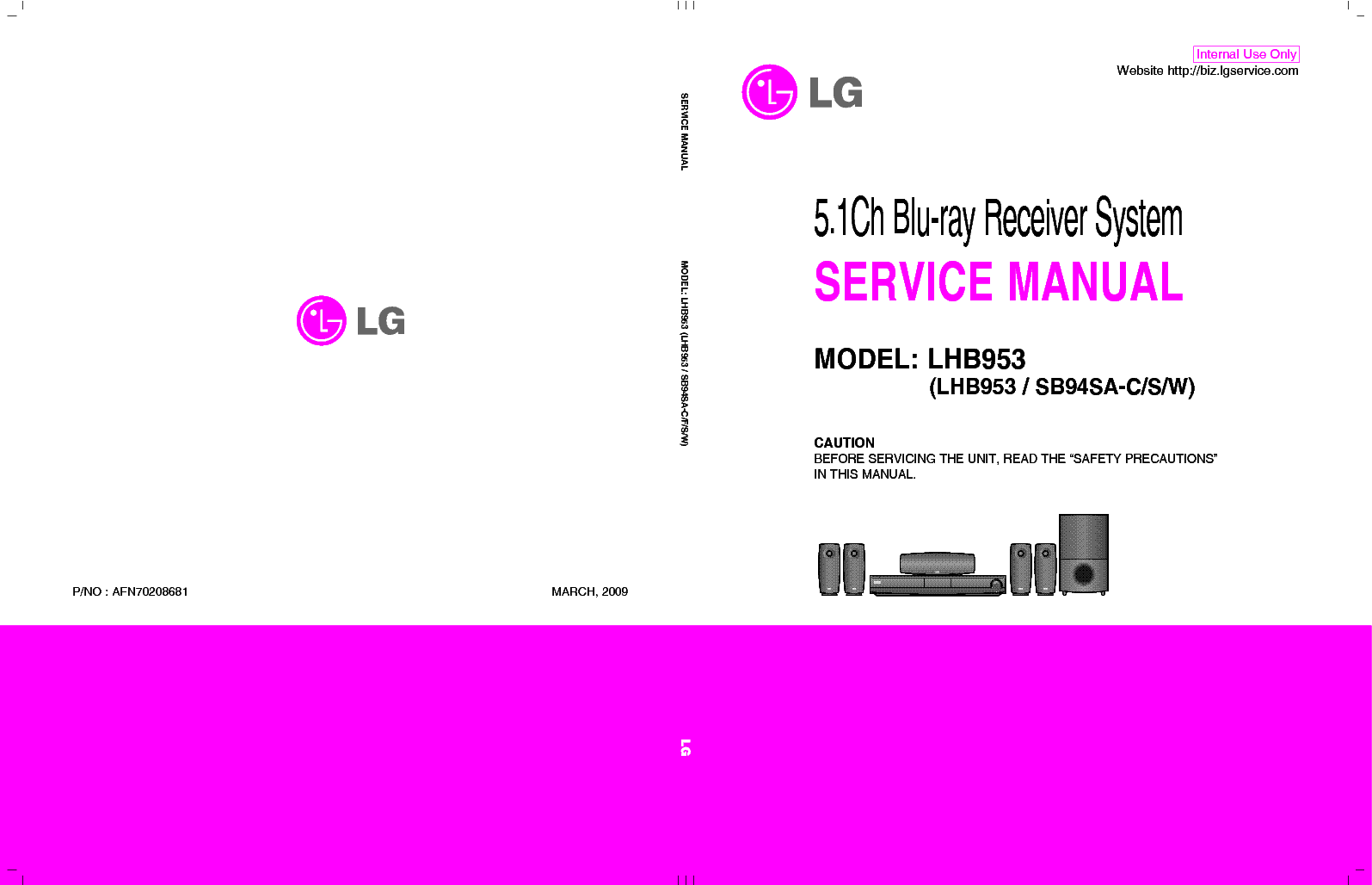 LG LHB953 AFN70208681 service manual