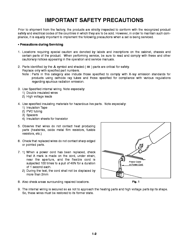 LG LV710 SM service manual