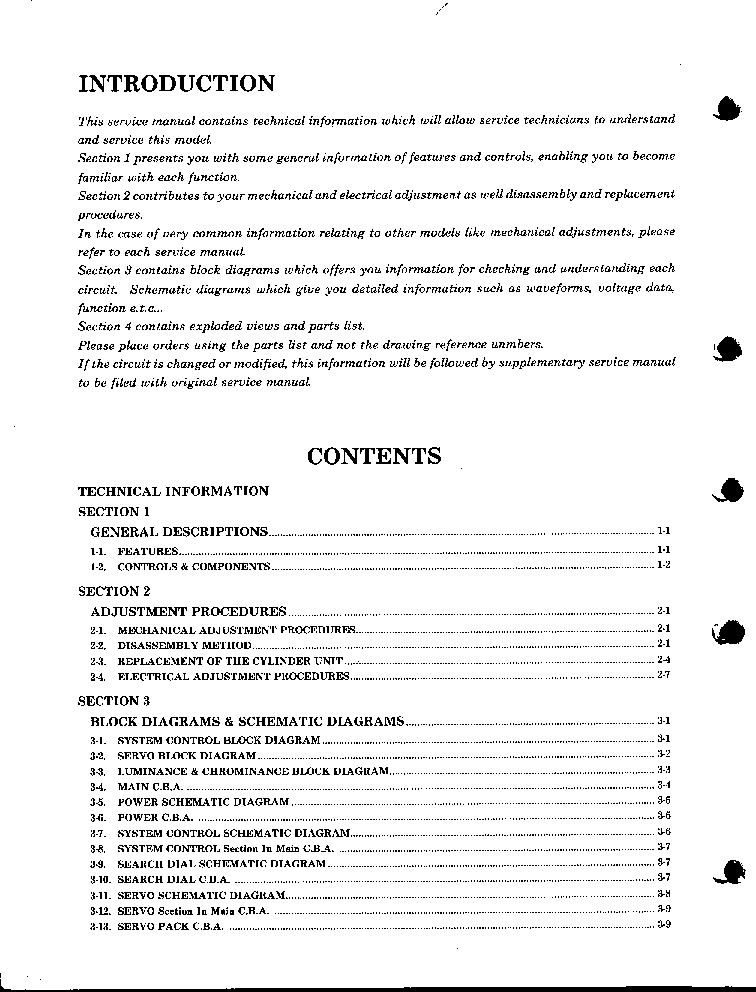 PANASONIC NV-G25 VCR service manual (2nd page)