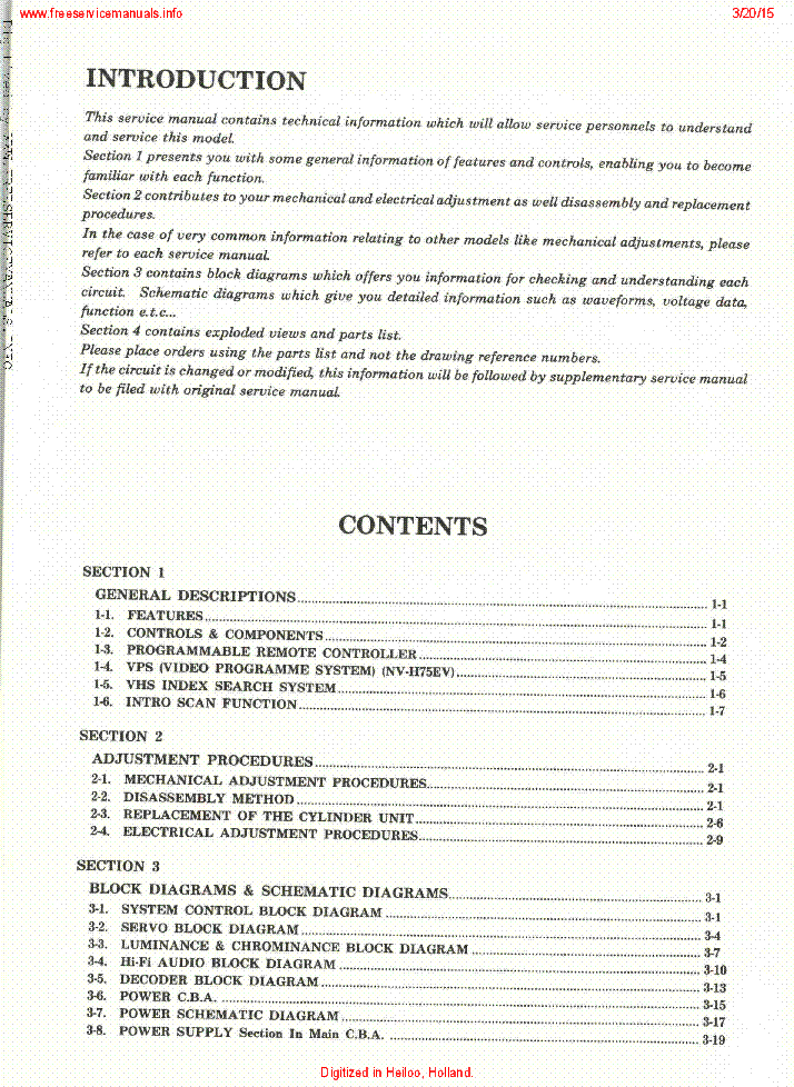 PANASONIC NV-H75 EO EV SM service manual (2nd page)