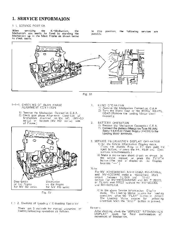 PANASONIC VCR K-MECHANISM service manual (2nd page)
