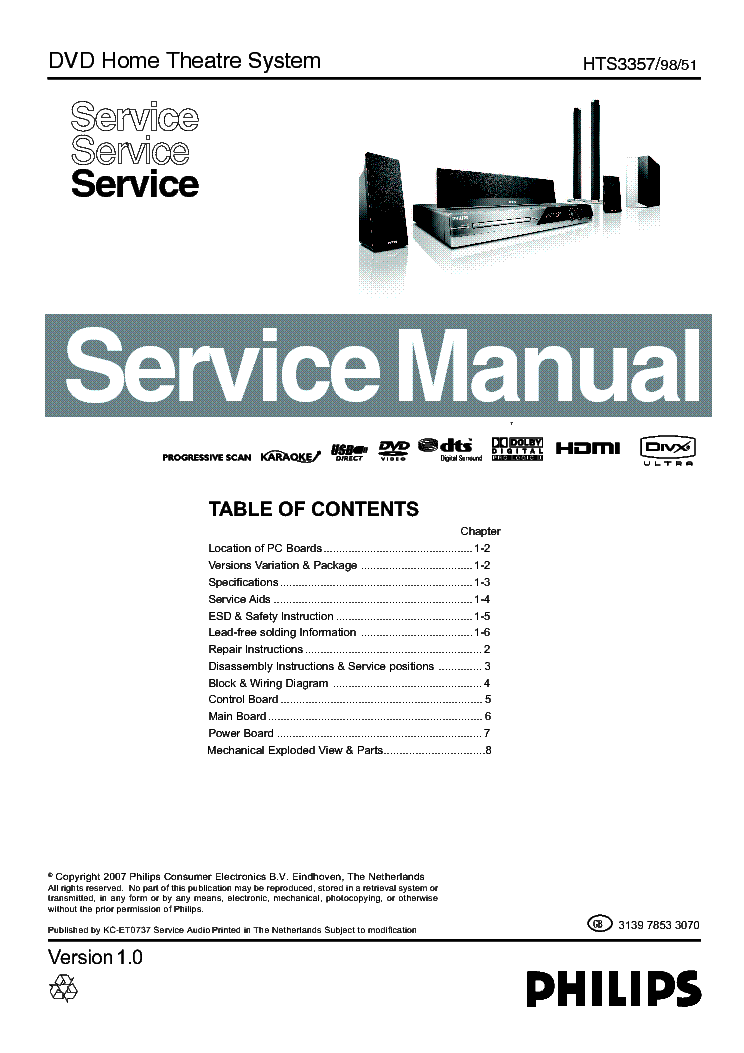 Service manual philips. Philips lx3700d схема. Philips HTS 5131 разобрать.
