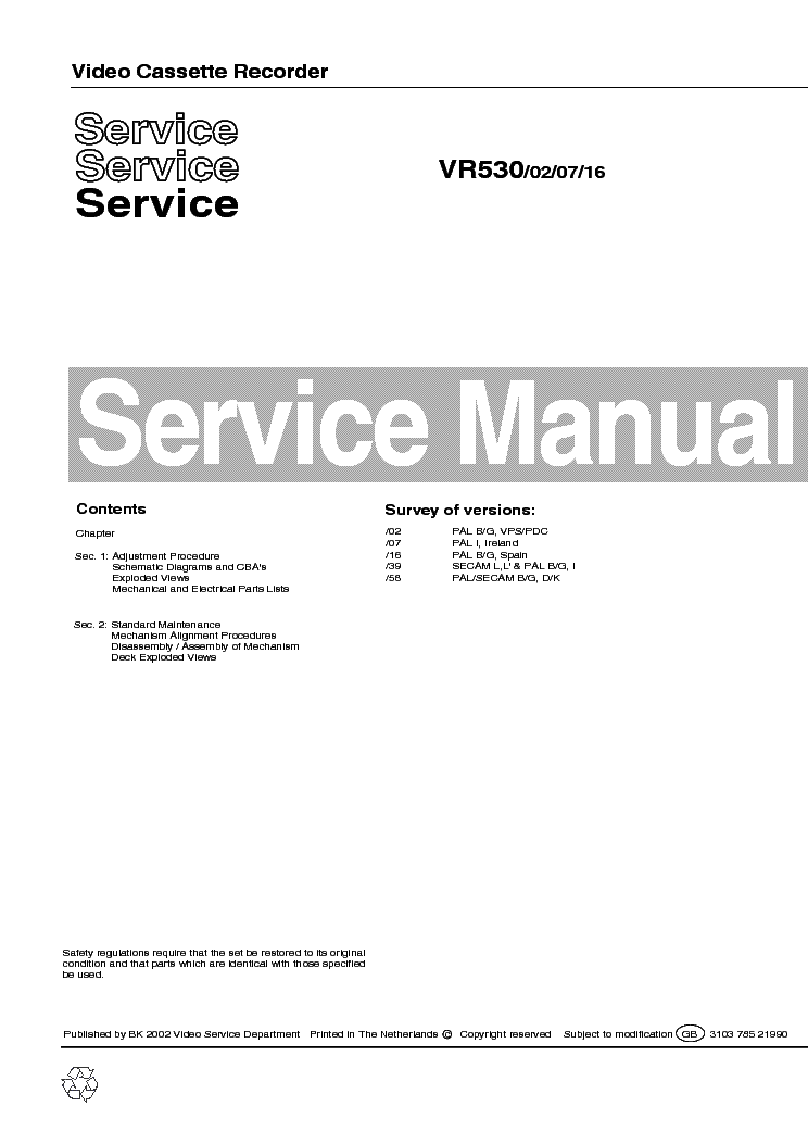PHILIPS SM Service Manual download, schematics, eeprom, repair info for electronics experts