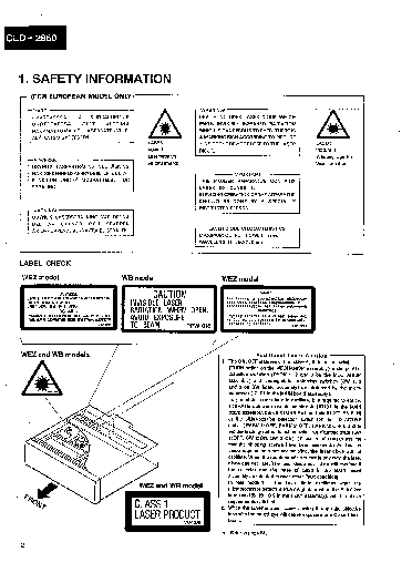 PIONEER CLD-2850 SM service manual (2nd page)