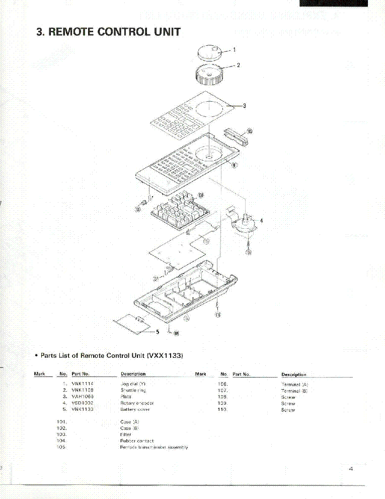 PIONEER CLD-3030 PARTS service manual (1st page)