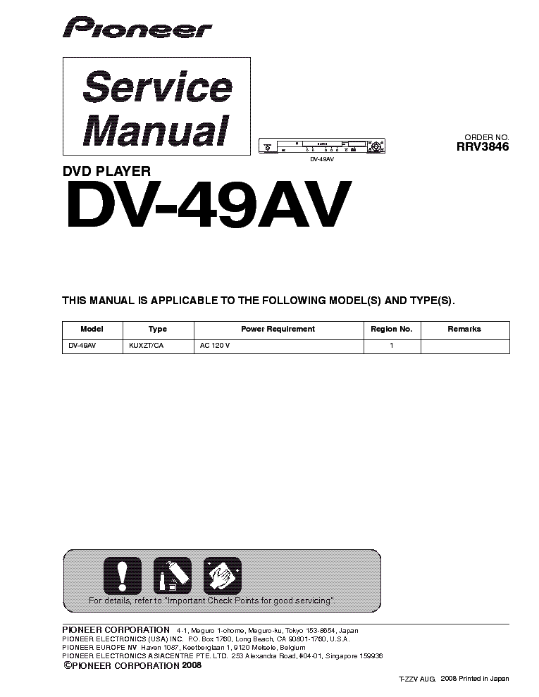 PIONEER DV-49AV SM service manual (1st page)