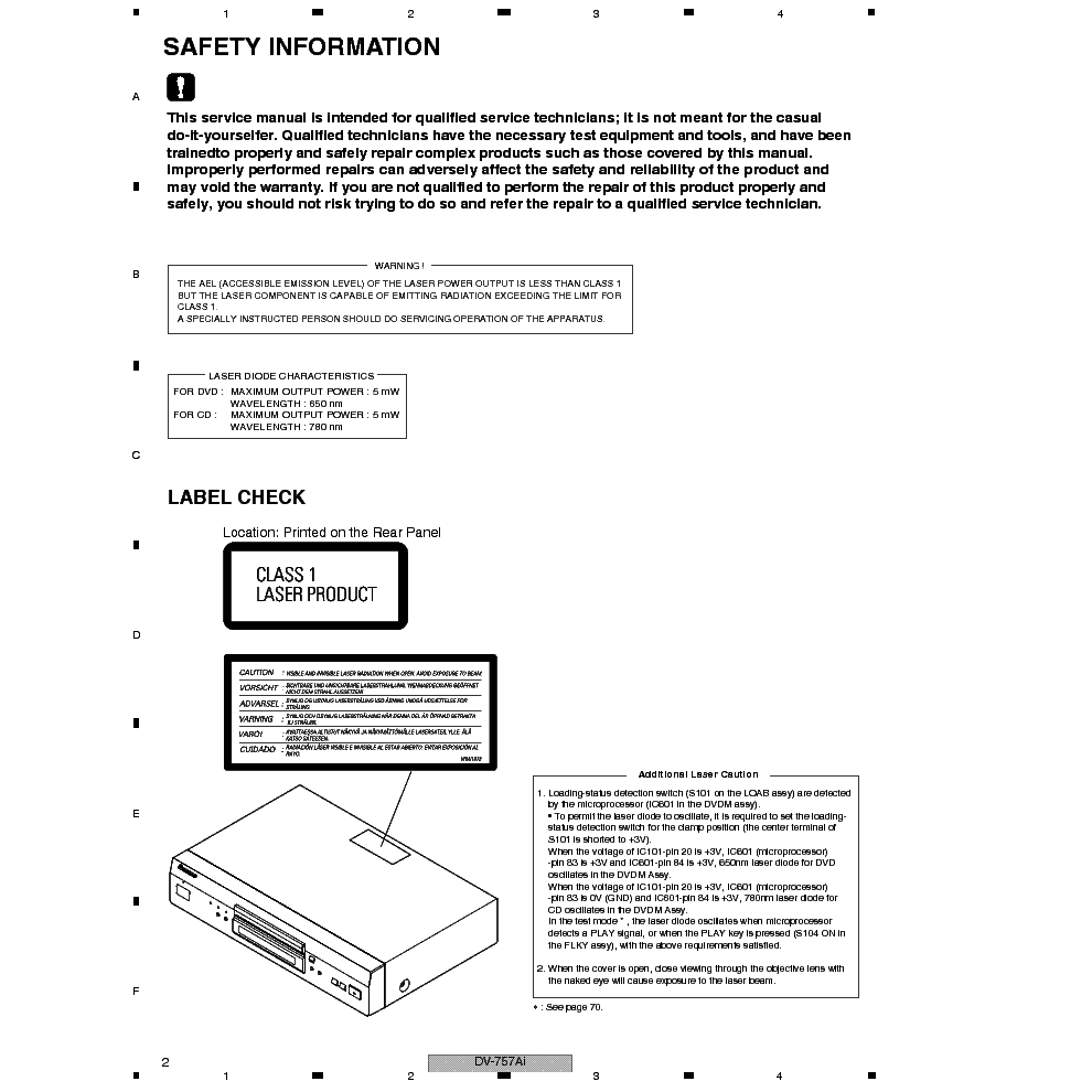 PIONEER DV-757AI DV-S755AI service manual (2nd page)