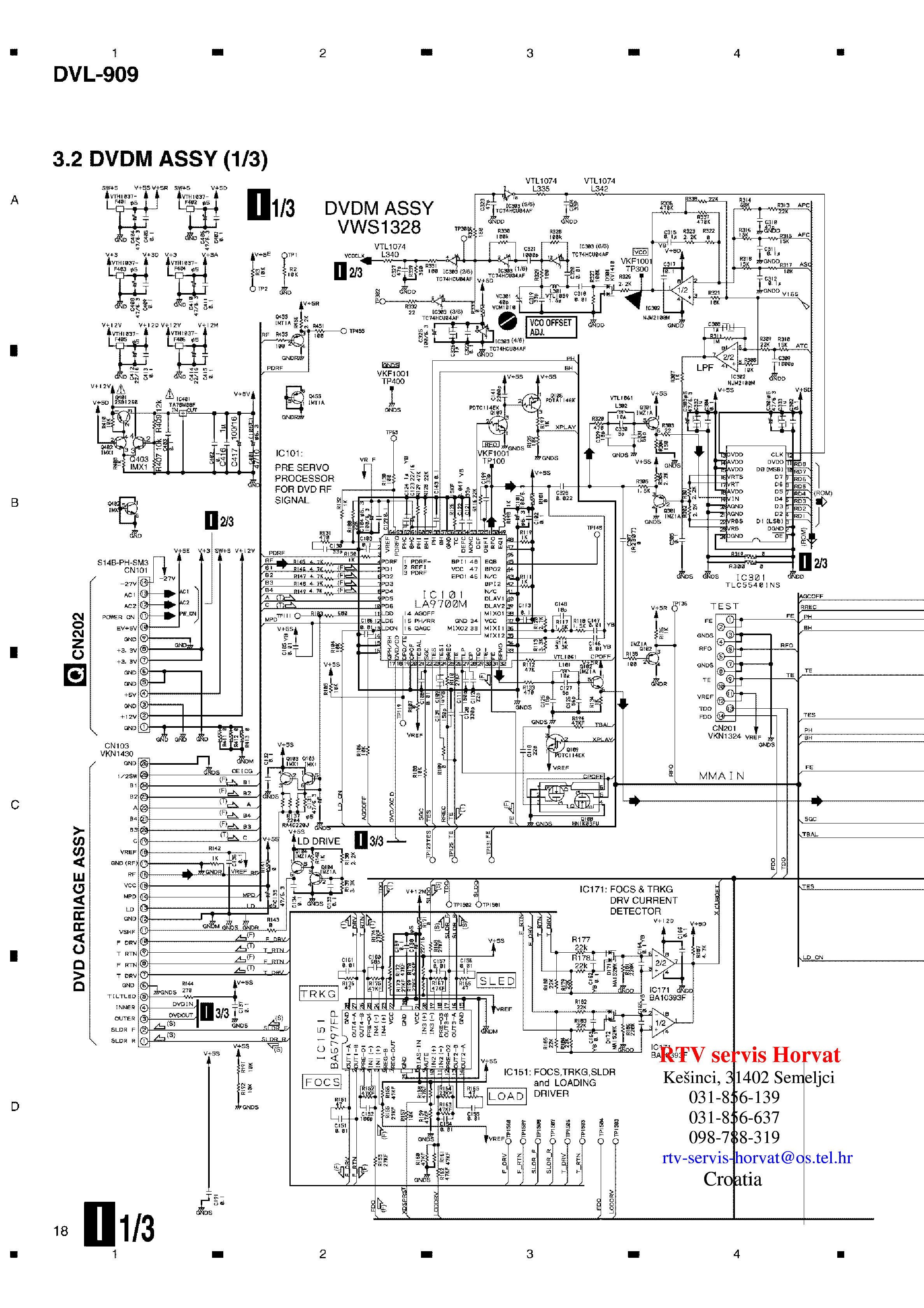 PIONEER DVL-909 SCH service manual (1st page)