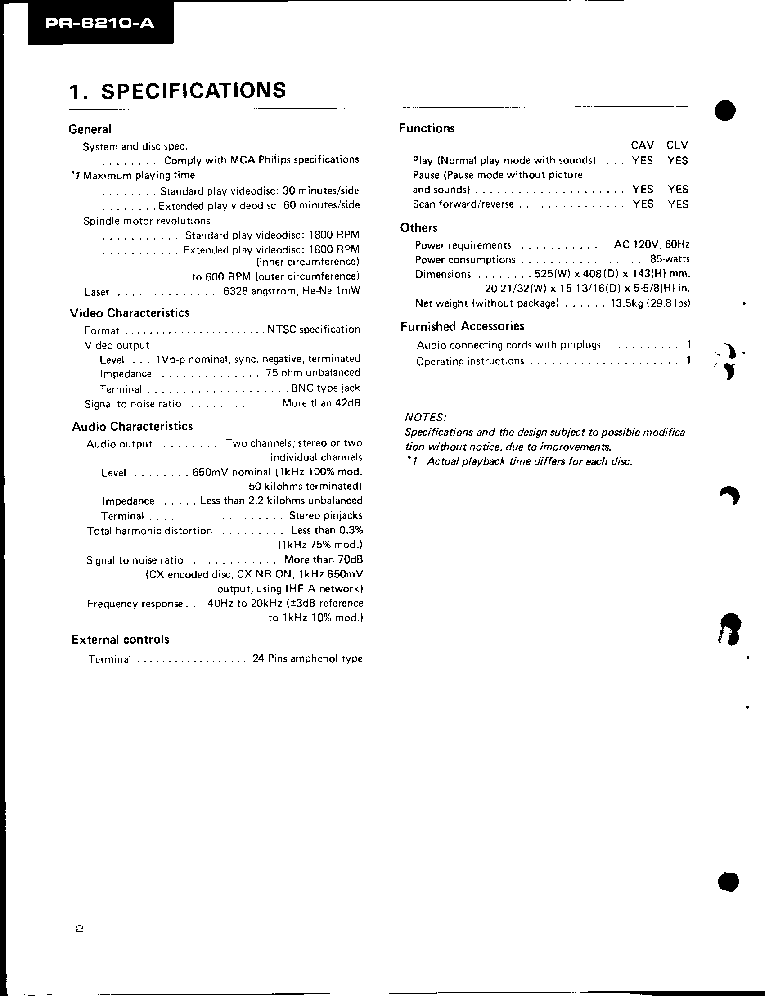 PIONEER PR-8210A SM service manual (2nd page)