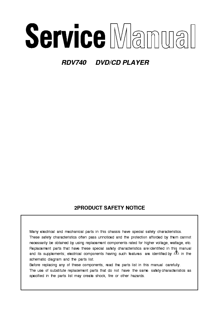 ROLSEN RDV-740 service manual