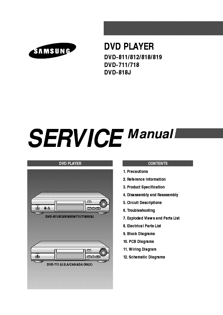 SAMSUNG 711 718 811 812 818 819 Service Manual download, schematics ...
