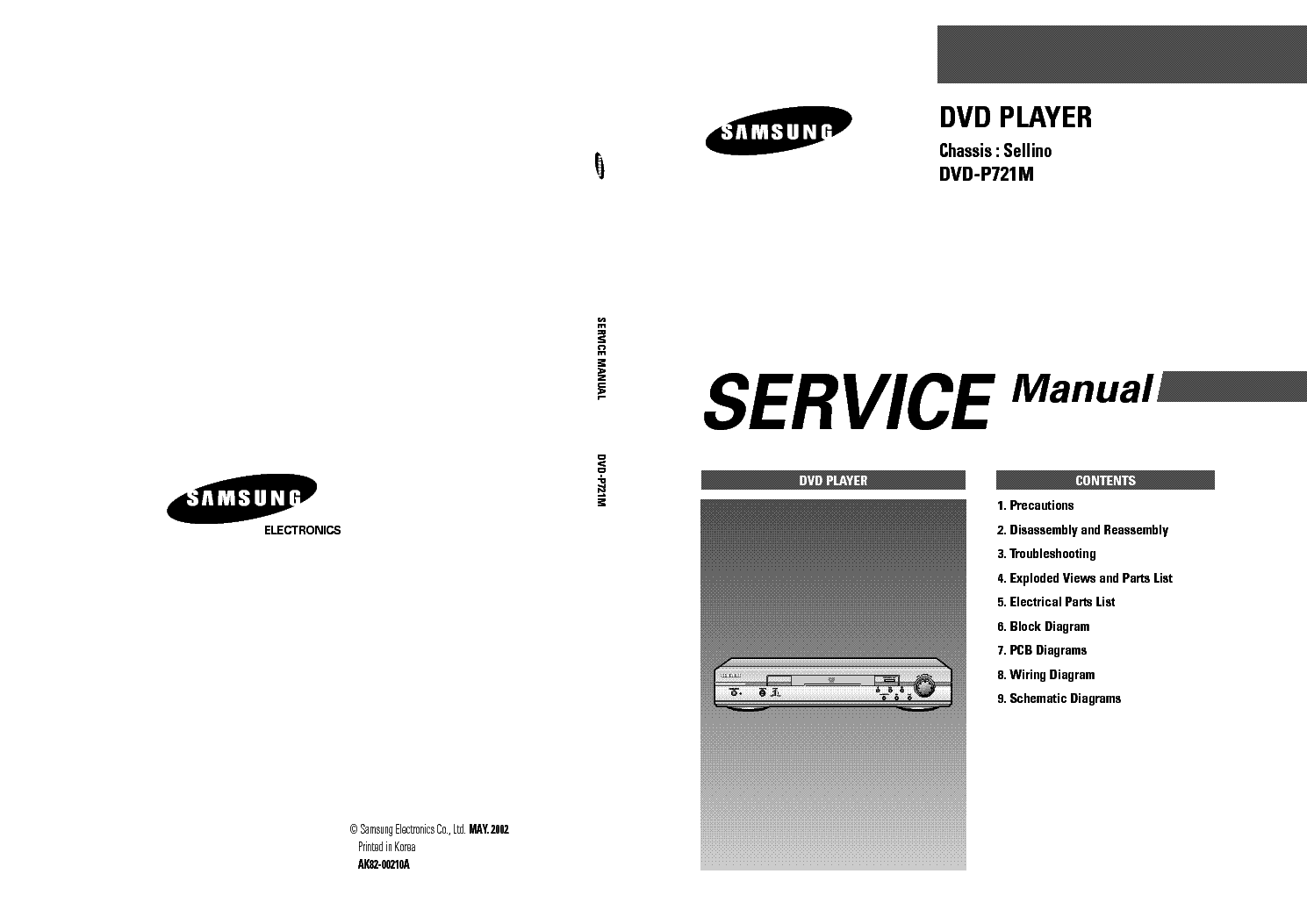 SAMSUNG DVD-P721M SM service manual