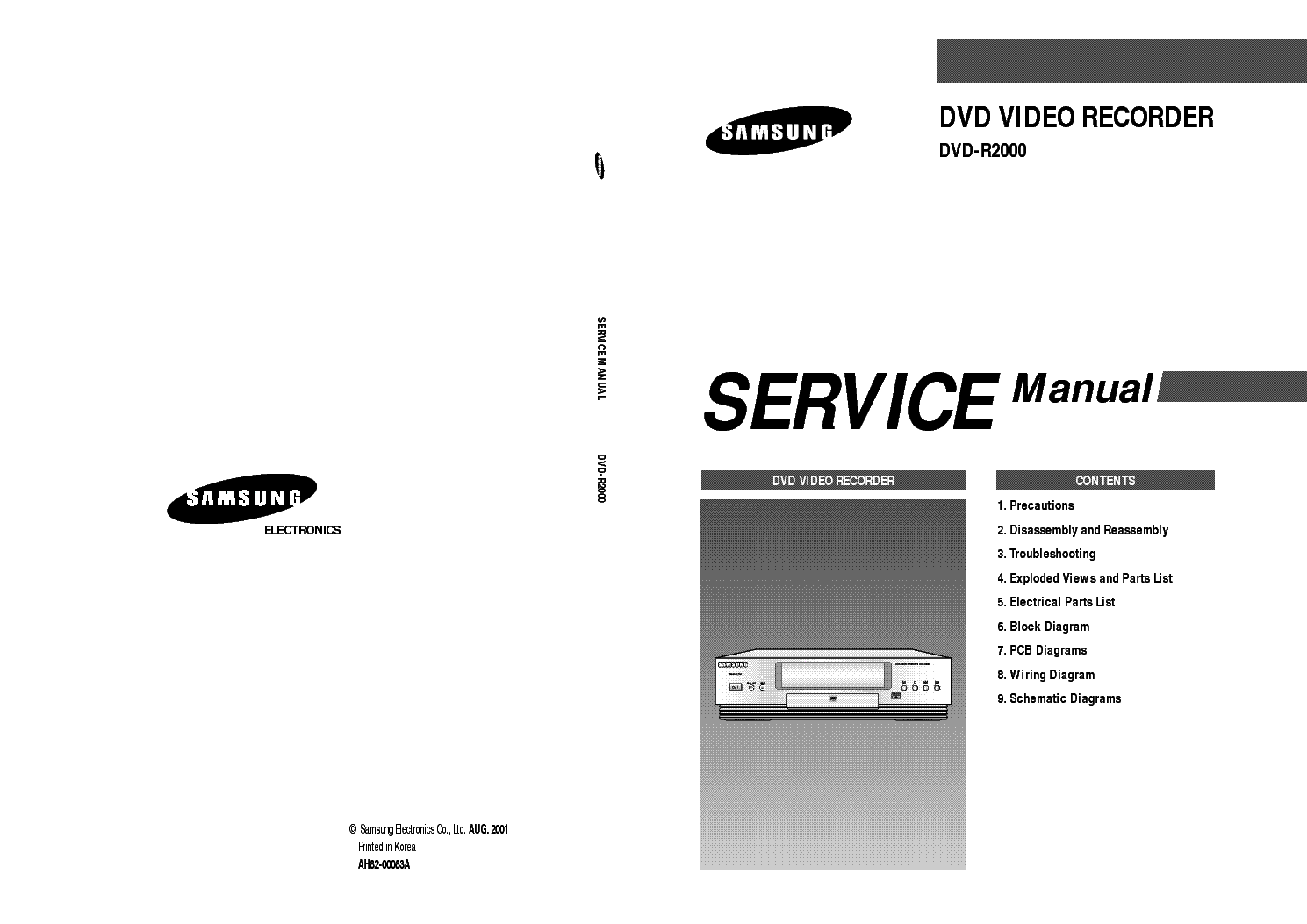 SAMSUNG DVD-R2000 SM service manual