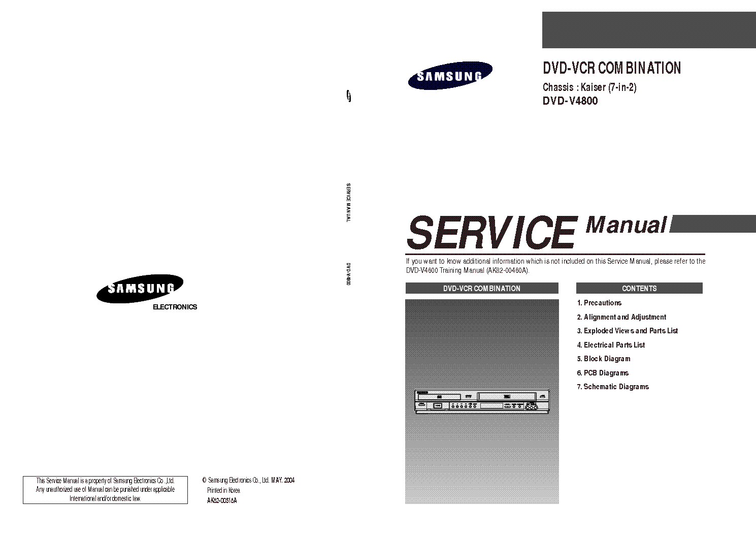 SAMSUNG DVD-V4800 service manual