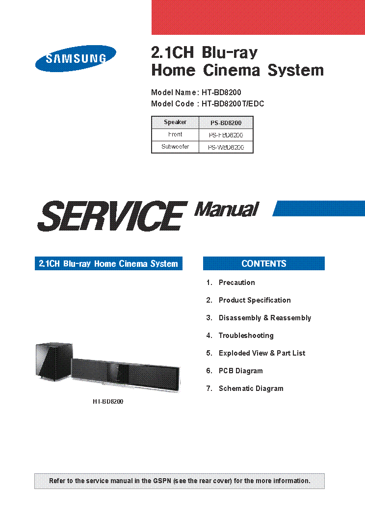 SAMSUNG HT-BD8200TEDC service manual