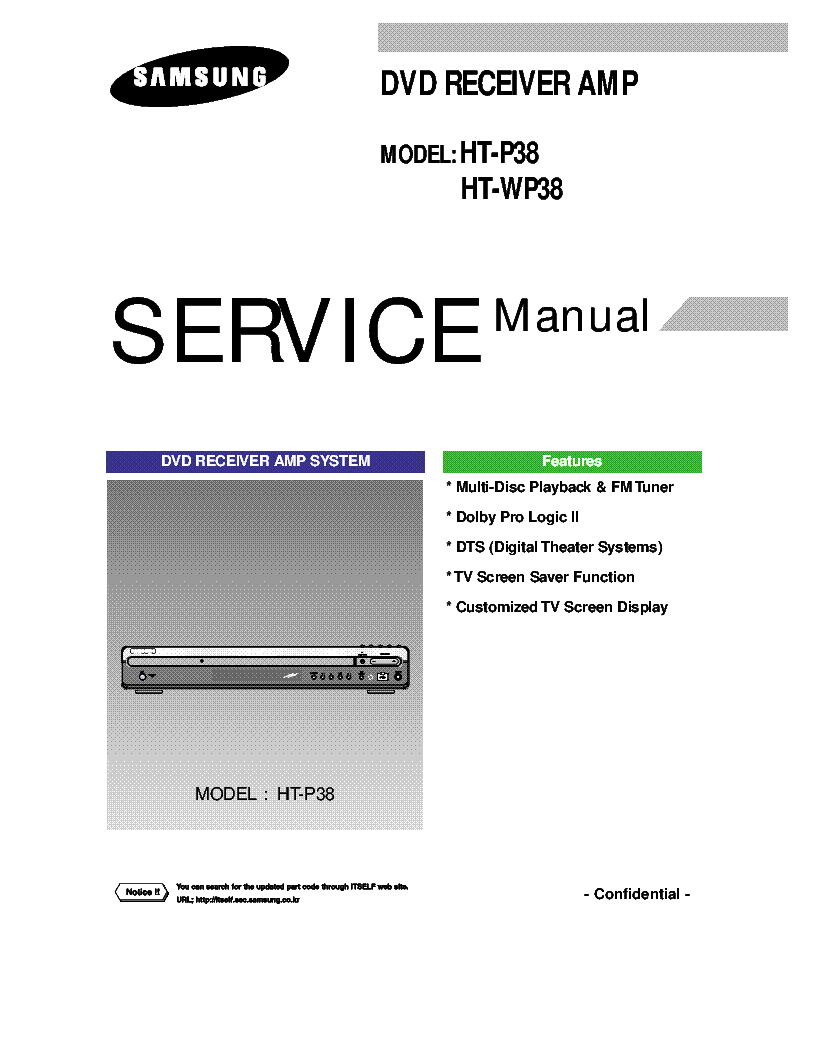 SAMSUNG HT-P38TH HT-WP38TH SM Service Manual download, schematics ...