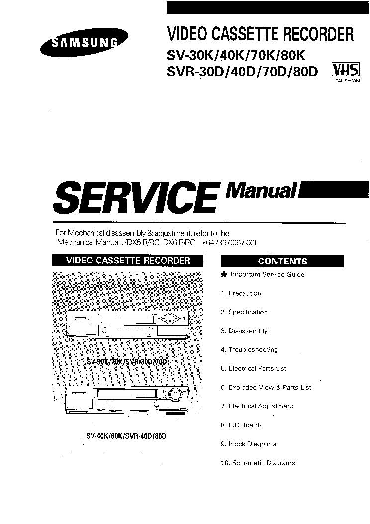 SAMSUNG SV30K ET-SB-EX-SI SM Service Manual download, schematics ...
