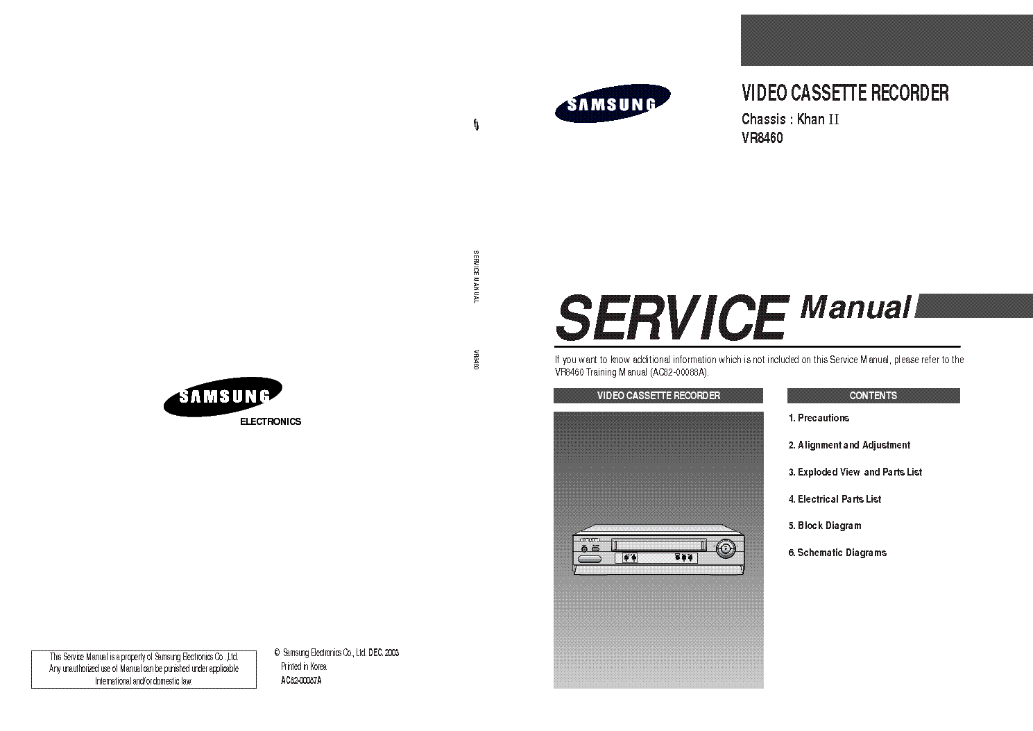 SAMSUNG VR8460 SM service manual