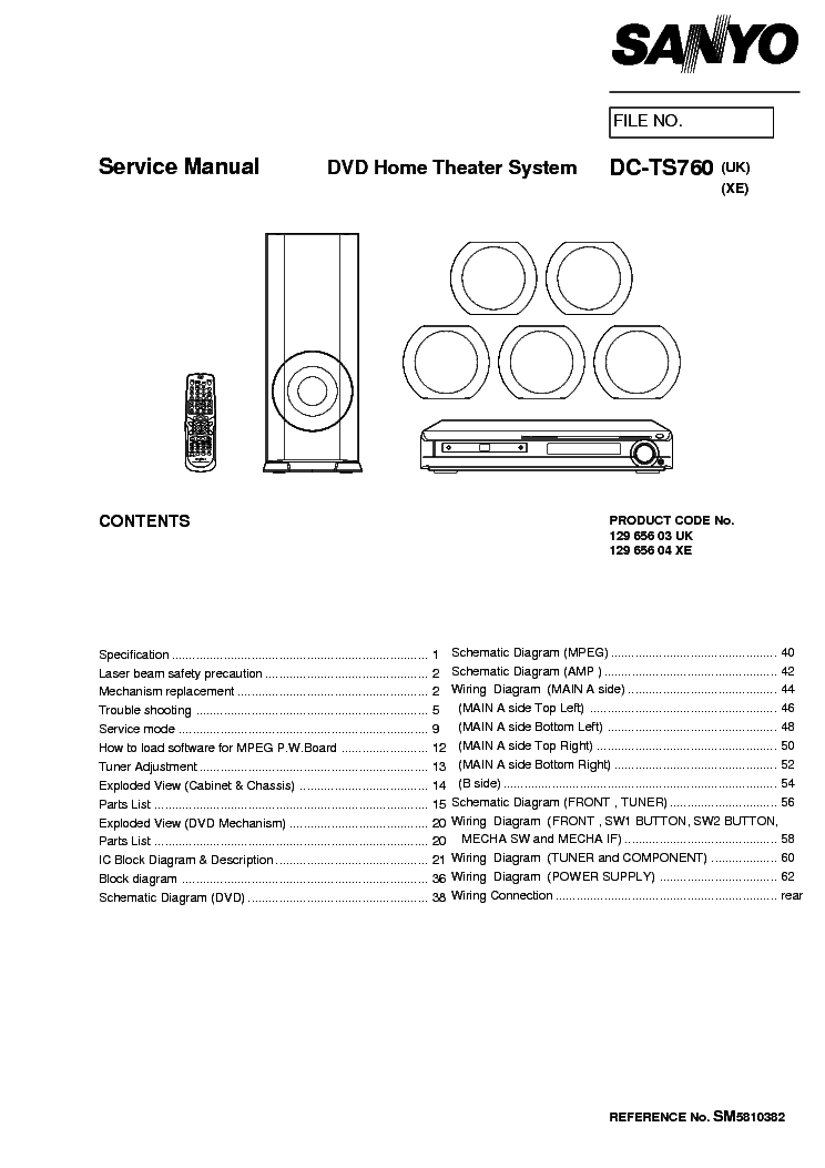 SANYO DC-TS760 SM service manual